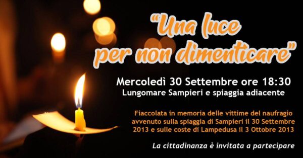 In ricordo delle vittime di Sampieri e Lampedusa